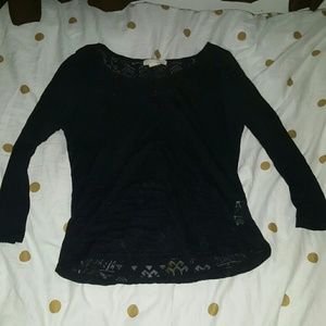 Long sleeve Black see through shirt